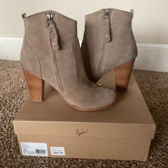 Tan ankle boots by Joie - Picture 2 of 5